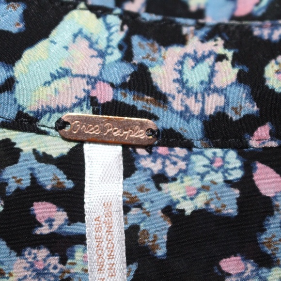 Free People, Skyway Drive In Blouse floral design snap buttons Long sleeve - Picture 12 of 13